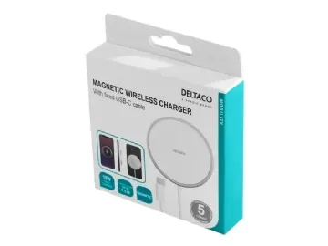 Deltaco QI-1034, trådlös laddare med magnet