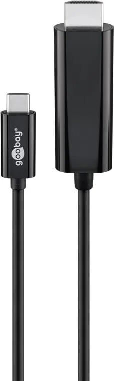 USB-C-HDMI-adapterkabel 4k 60 Hz, 1,80 m, svart