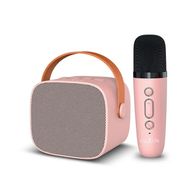 Maxlife Karaoke-set med Bluetooth, Rosa