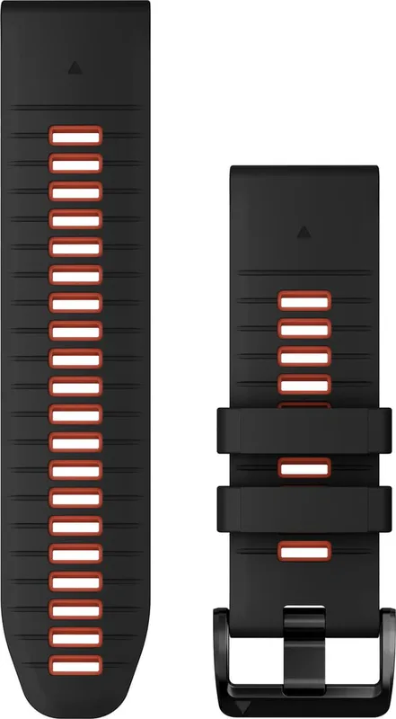 Garmin 26 mm QuickFit silikonarmband (svart/röd)