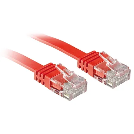 LINDY 47513 RJ45 Nätverkkabel, Patchkabel CAT 6 U/UTP 3.00 m Röd 1 st