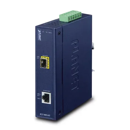PLANET IGT-805AT mediekonverterare 1000 Mbit/s, blå