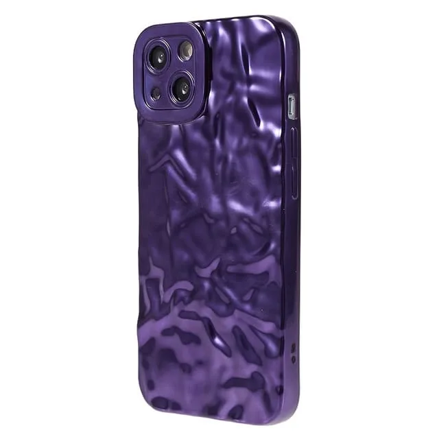 MTK Till iPhone 15 Plus TPU-skal Elektropläterad Rynkad
