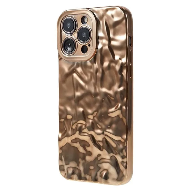 MTK Till iPhone 15 Pro TPU-skal Elektropläterad Rynkad