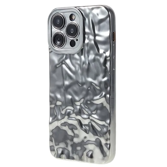 MTK Till iPhone 15 Pro Max TPU-skal Elektropläterad Rynkad