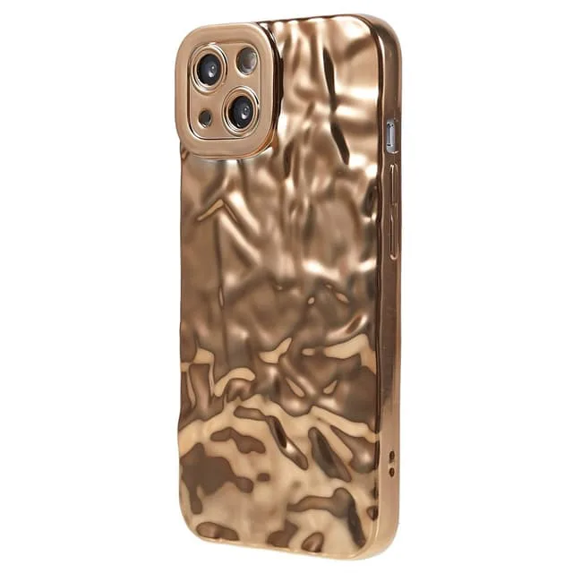 MTK Till iPhone 15 TPU-skal Elektropläterad Rynkad