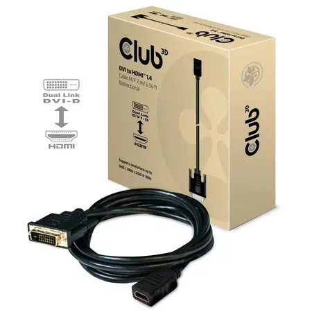 Club 3D CAC-1211 adapterkabel HDMI till DVI, 2 m