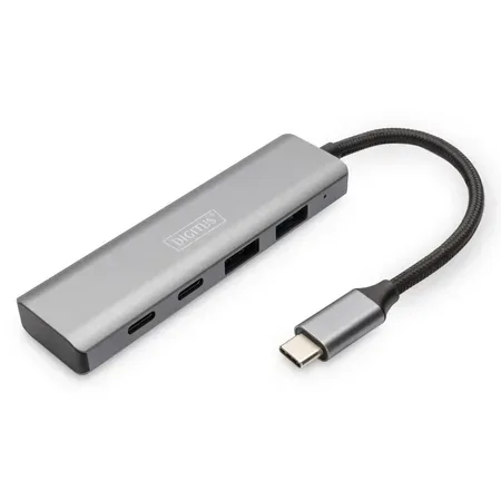 DIGITUS USB-C-hubb 4 portar, 2 x USB-A + 2 x USB-C