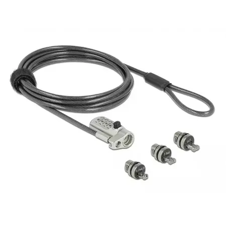 Navilock 20677 kabellås svart/silver 2 m