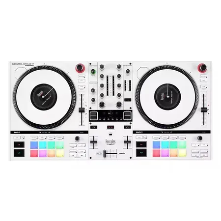 Hercules Inpulse T7 White Edition DJ-styrenhet, vit
