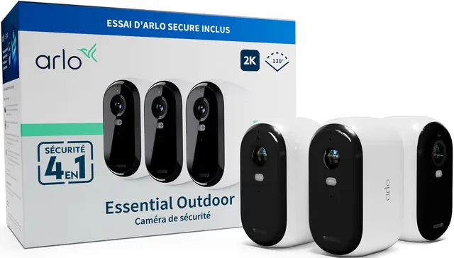 Arlo Essential 2K säkerhetskamera (3-pack)