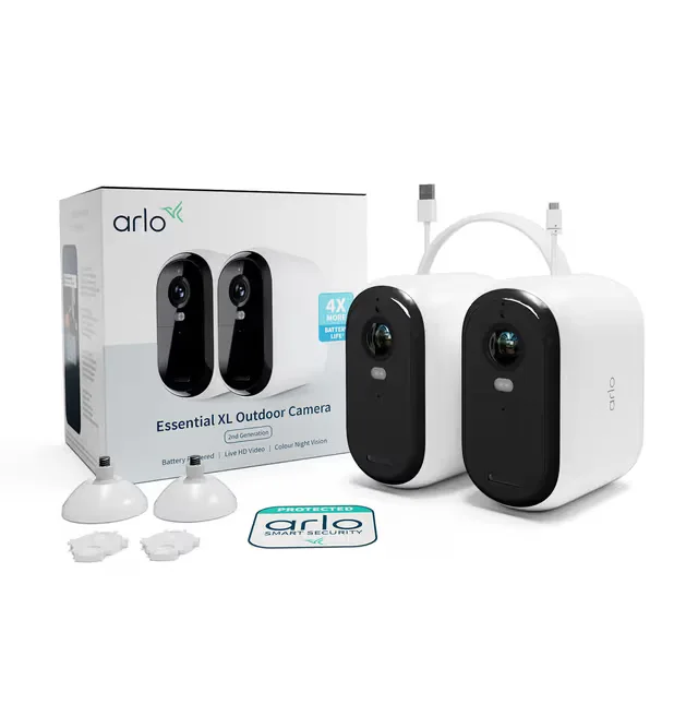 Arlo Essential HD XL utomhussäkerhetskamera (2-pack)