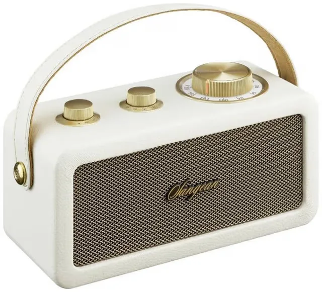 Batteridriven radio Sangean RA-101 FM uppladdningsbar vit, guld