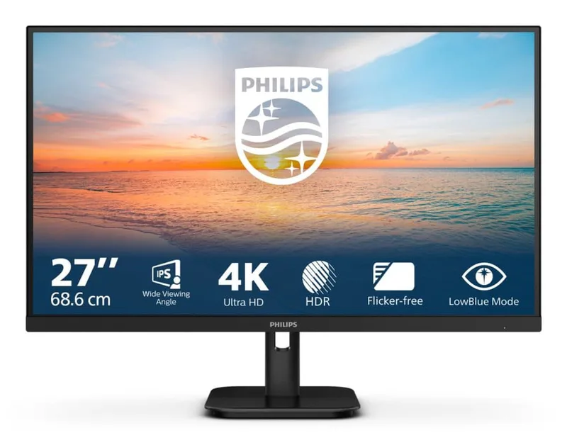 Philips 27E1N1800A/00 datorskärm 68,6 cm (27 tum) 3840 x 2160 pixlar 4K Ultra HD LED Svart