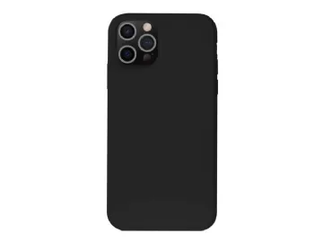 PURO Icon - Baksidesskydd för mobiltelefon - antimikrobiell - mjuk silikon - svart - för Apple iPhone 13 Pro Max