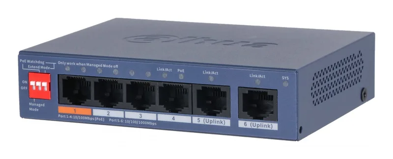 Dahua CS4006-4ET2GT-60 Hanterad PoE-switch Fastethernet