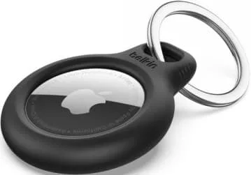 Belkin AirTag-hållare Secure Holder med nyckelring, 4-pack, svart