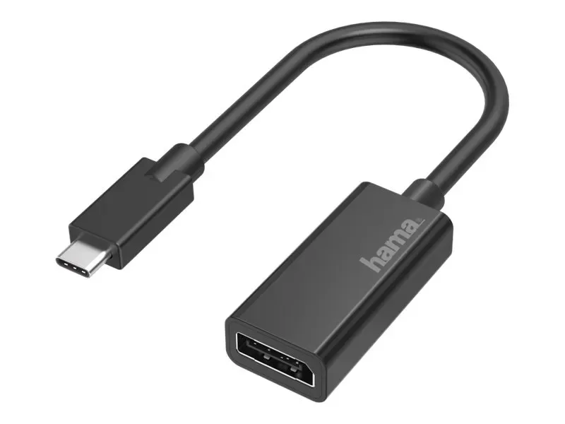 Hama adapter USB-C hane till DisplayPort hona, 4K, svart