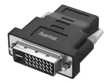 Hama - Videokort - dubbel länk - DVI-D kontakt till HDMI hona - svart - stöd för 4K