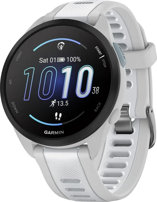 Garmin Forerunner 165 sportklocka 43mm (vit)