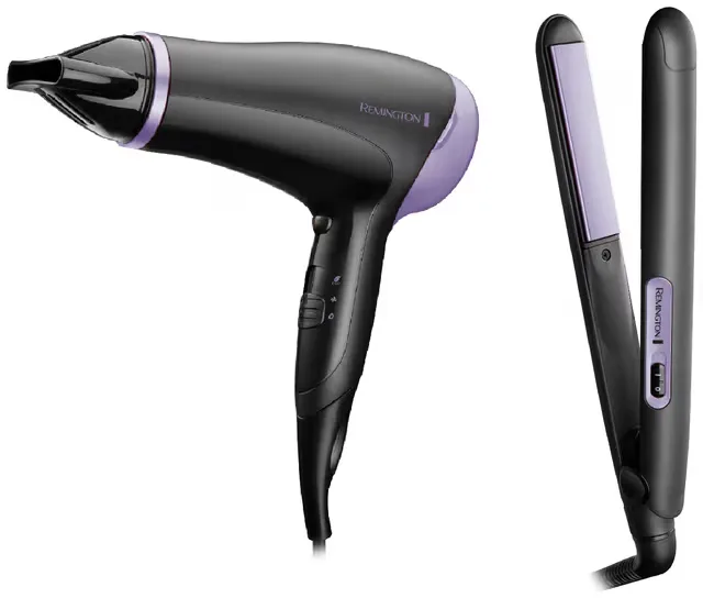 Remington Style Essentials hårtork och plattång presentset D3016GP