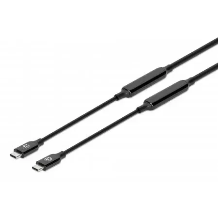 Manhattan 355971 USB-kabel USB 3.2 Gen 2 (3.1 Gen 2) 5 m USB C Sort
