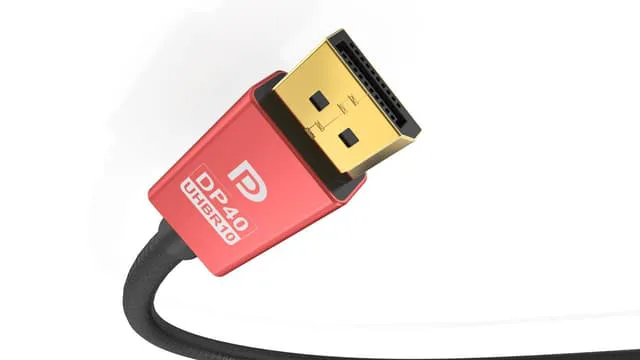 NÖRDIC CERTIFIED CABLES 1m VESA Certified nylonflätad Displayport 2.1 kabel