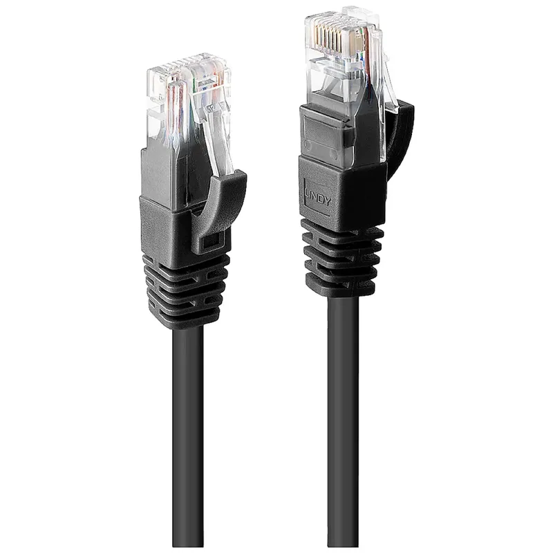 Lindy nätverkskabel Cat6 U/UTP 0,5 m svart