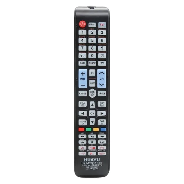 MTK HUAYU TV-fjärrkontroll RM-L1195+X PLUS, kompatibel med LCD LED-TV
