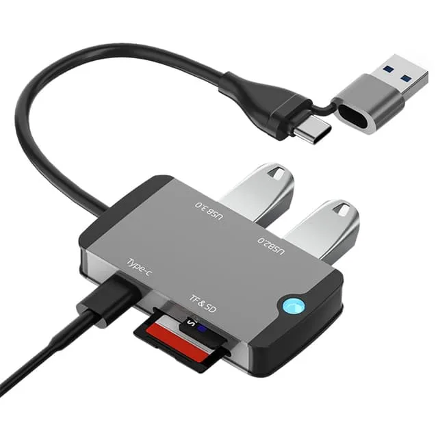 Nördic 1 till 5 USB dockningsstation och kortläsare