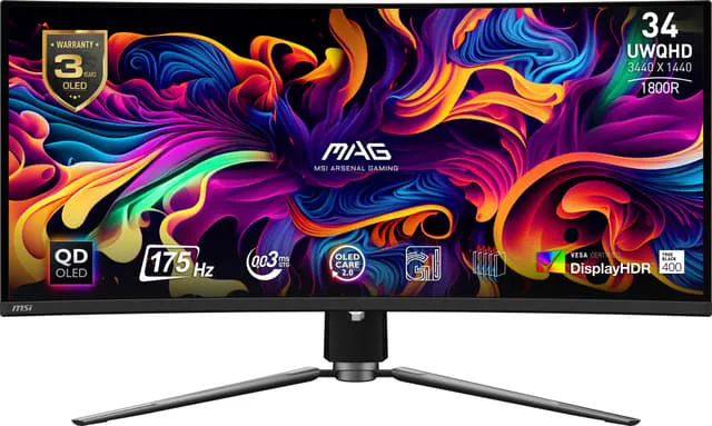 MSI MAG 341CQP QD-OLED Curved