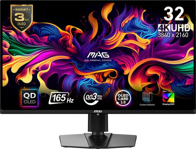MSI MAG 321UP 31.5" UHD/QDOLED/165Hz/0,03ms bildskärm gaming