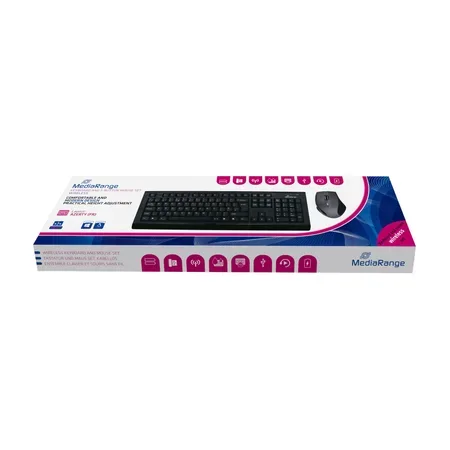 MediaRange trådlöst tangentbord och mus, AZERTY, fransk