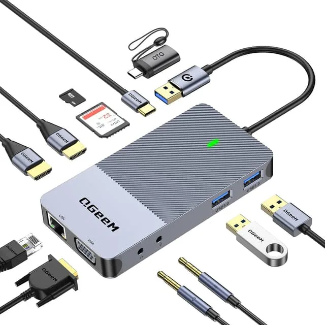 NÖRDIC 1 till 10 USB-A & C DisplayLink dockningsstation
