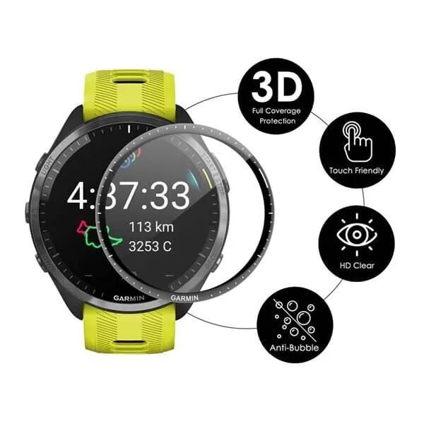 Skärmskydd 3D till Garmin Forerunner 965