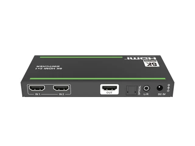 NÖRDIC 8K HDMI 2.1 Switch och Extractor 2 till 1 8K60Hz 4K120Hz CEC HDR Dolby Atmos