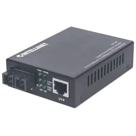 Intellinet 507349 mediekonverterare 1000 Mbit/s 1310 nm singelmod svart