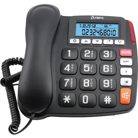 Olympia 4520 Analog telefon Svart, Vit