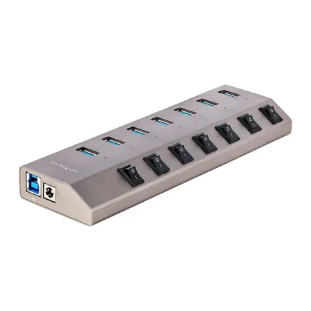 StarTech.com 5G7AIBS-USB-HUB-EU USB-C-hubb med 7 portar, egen strömförsörjning
