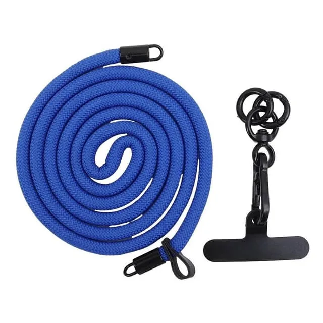 Mobilhalsband 7mm med fästbricka - Navy