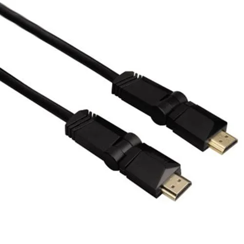 Hama Kabel HDMI Ethernet Roterande Guld Svart 3m