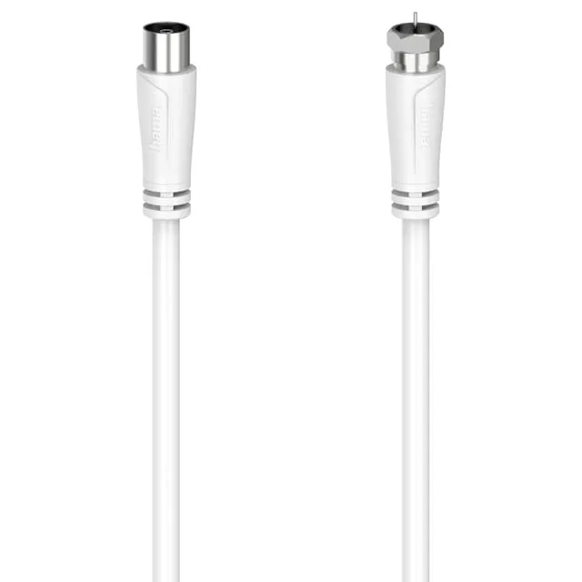 Hama adapter satellitkabel 90 dB (vit/5 m)
