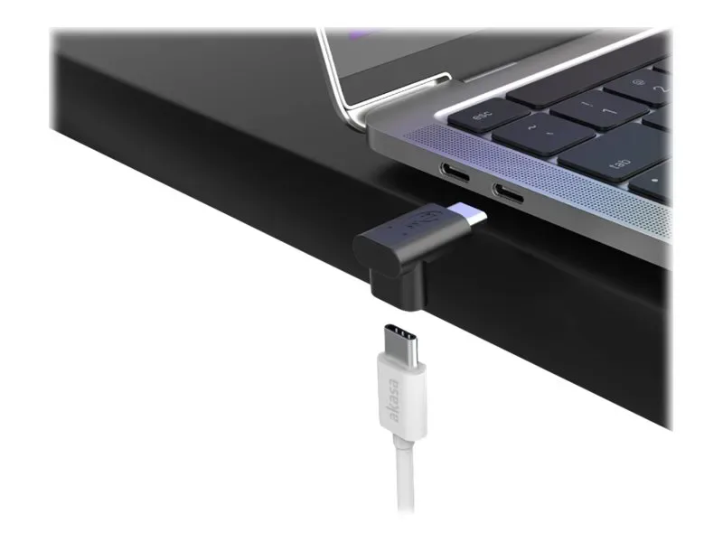 Akasa - USB-adapter - 24 pin USB-C (hane) till 24 pin USB-C (hona) högervinklad