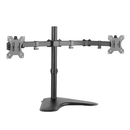 LogiLink bordsfäste för två skärmar, justerbar arm, max 8 kg