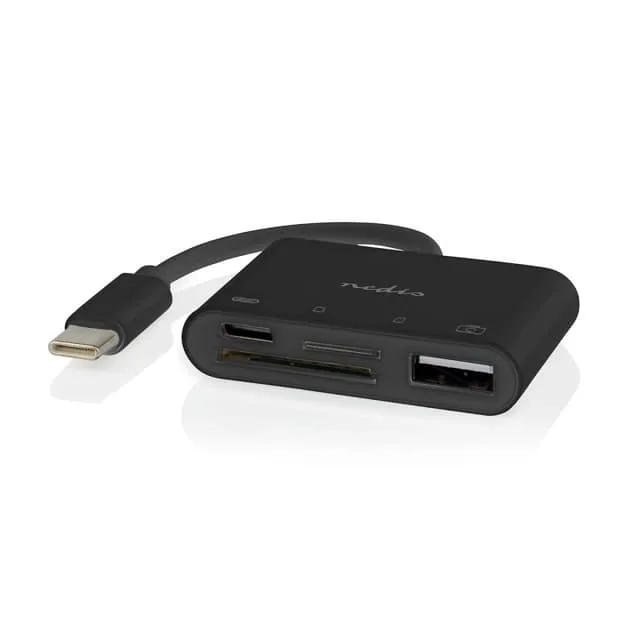 Nedis USB-hubb 1x USB-C™ 1x USB A / 1x USB-C™ 4-Port port(s) USB 2.0 USB ström SD & MicroSD