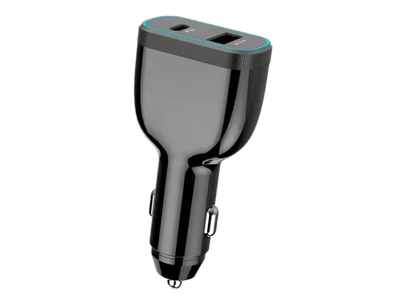 CoreParts biladapter med USB-C och USB-A, snabbladdning