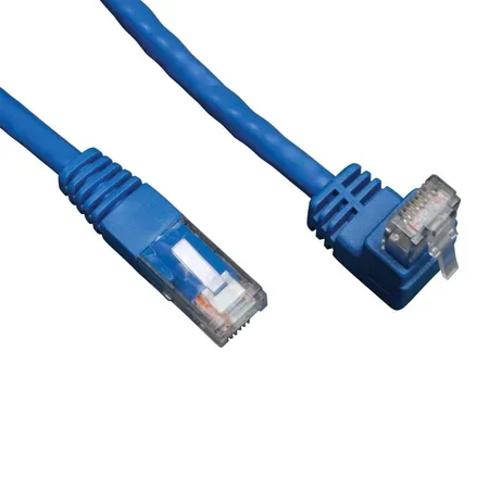 Eaton Tripp Lite Series Cat6 Gigabit nätverkskabel med uppåtvinklad RJ45, blå, 3,05 m