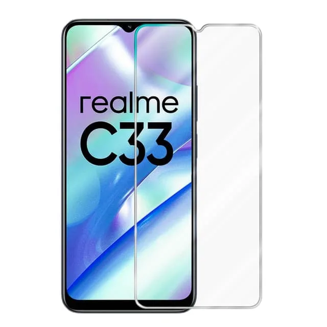 Cadorabo Realme C33 Skyddsglas Skyddsfilm Skärmskydd