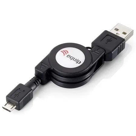 Equip 128595 USB-kabel USB 2.0 1 m USB A Micro-USB B Svart