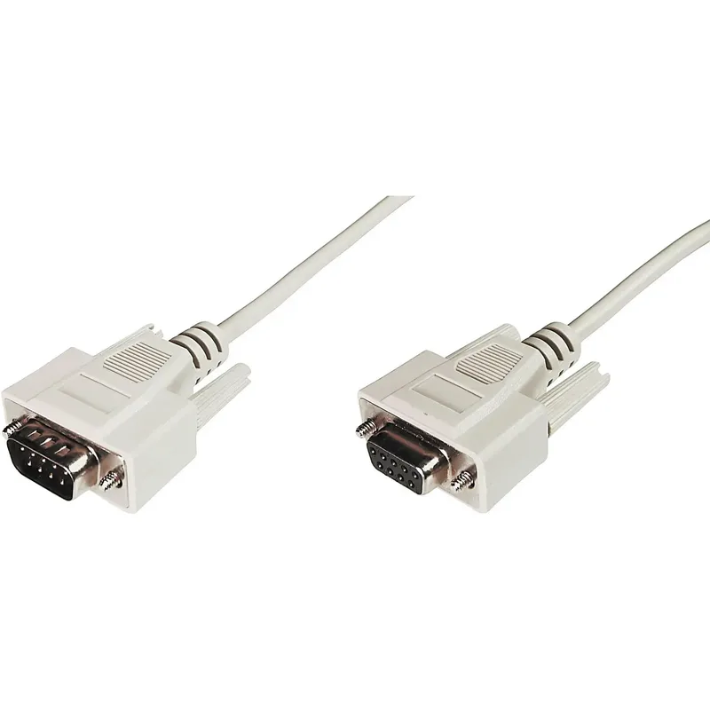 Digitus AK-610203-050-E seriell kabel, D-Sub 9-pol, 5 m, beige